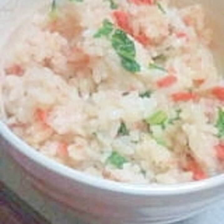 ★オイシイ★鮭とダイコン菜っ葉の混ぜご飯